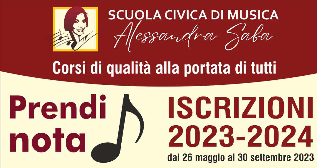 Visualizza la notizia: SCUOLA CIVICA DI MUSICA. APERTURA ISCRIZIONI ANNO 2023-2024