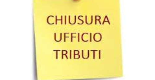 Visualizza la notizia: Chiusura UFFICIO TRIBUTI in data 14 Gennaio 2022