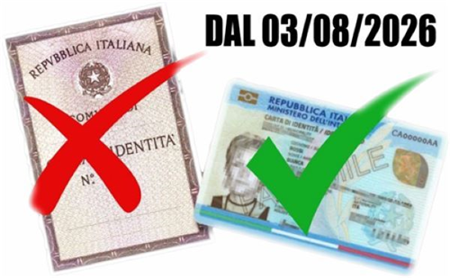 Aggiornamento validità carta d'identità cartacea